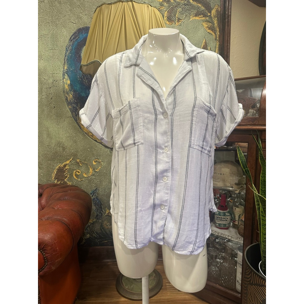 Thread + Supply Striped Button-Down Camp Shirt - image 3